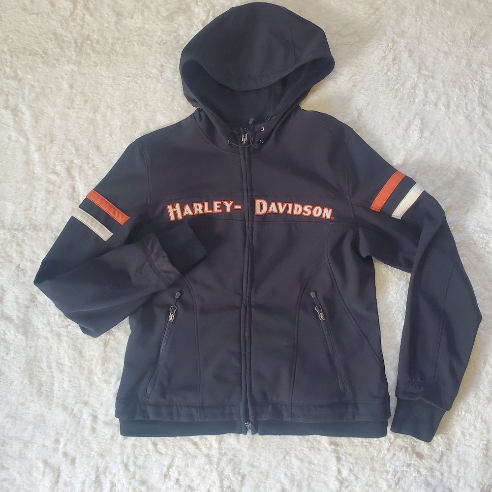 COAT with HOOD Harley Davidson. Size Large